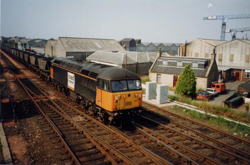 56055 passes the new Grangemouth Junction box with a Longannet MGR.: 56055 passes the new Grangemouth Junction box with a Longannet MGR. Photo of 56055 passes the new Grangemouth Junction box with a Longannet MGR.