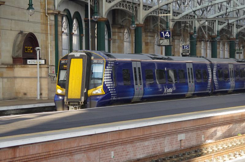 380013: 380013 departing Glasgow Central for Ayr. 15.12.2011. Photo of 380013