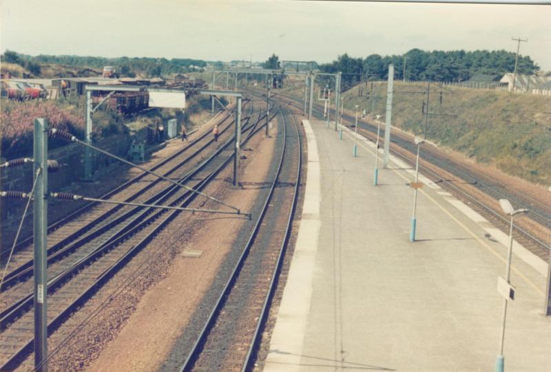 Looking north at Carstairs: Looking north at Carstairs with the PW Yard over on the left Photo of Looking north at Carstairs