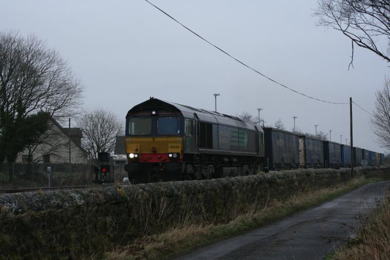 E & G Diverts: 66430 on 4M16 Grangemouth Daventry passes Greenhill Upper being diverted from it's normal route. Photo of E & G Diverts