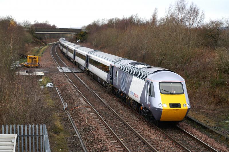 43300: 43300 passing Plean in new NXEC livery Photo of 43300