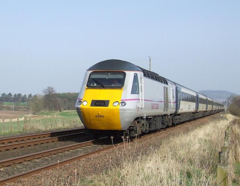43302 at Bow of Fife: 43302 Cruises through Bow of Fife 25/03/2012,working 1350 Aberdeen to London Photo of 43302 at Bow of Fife