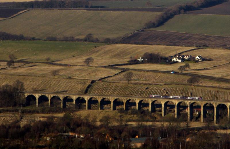 Avon Viaduct, Linthlithgow: Taken from Cockleroy hill with 300mm lens Photo of Avon Viaduct, Linthlithgow
