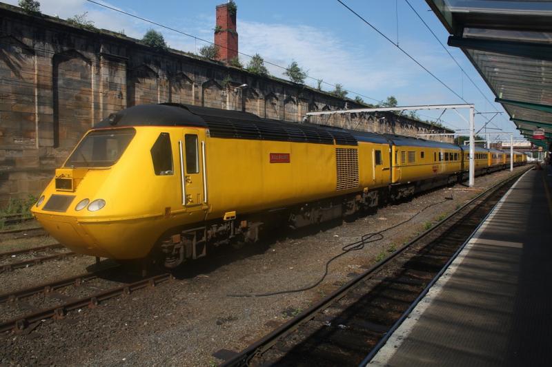 NMT at Carlisle: 43014 & 43062 on 1Q26 Crewe to Falkland Yard stand at Carlisle. Photo of NMT at Carlisle