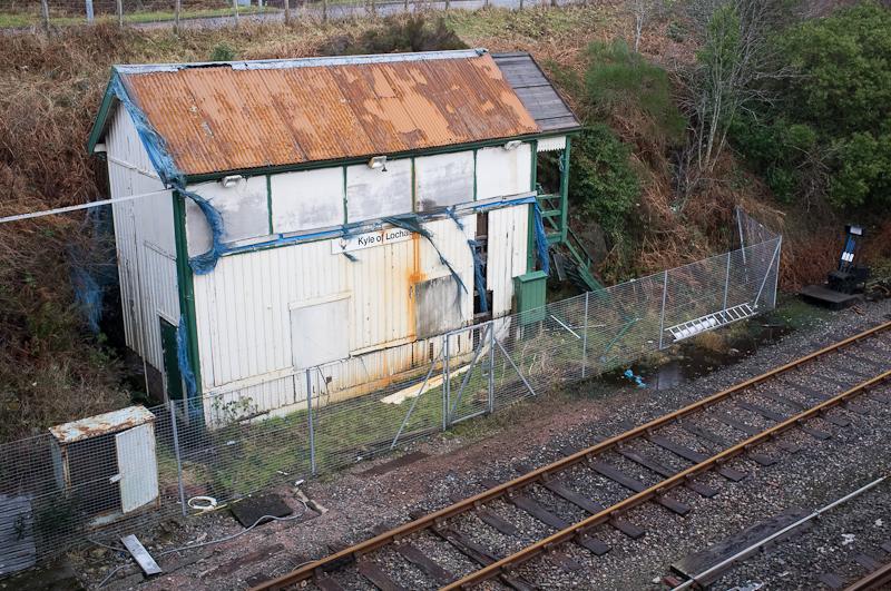 Kyle of Lochalsh Signalbox: Prior to the start of cosmetic restoration, 18th February 2012. Photo of Kyle of Lochalsh Signalbox