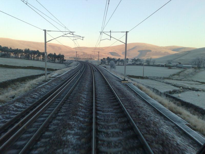 frosty morning on wcml in scotland: very cold morning on wcml dec 07 Photo of frosty morning on wcml in scotland