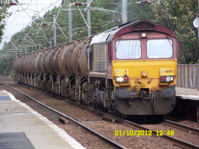 66013 Brassie: 66013 on the 6R52 Mossend - Irvine Photo of 66013 Brassie