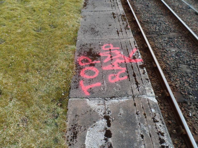 Works on the disused platform side at Dingwall: Photo of Works on the disused platform side at Dingwall