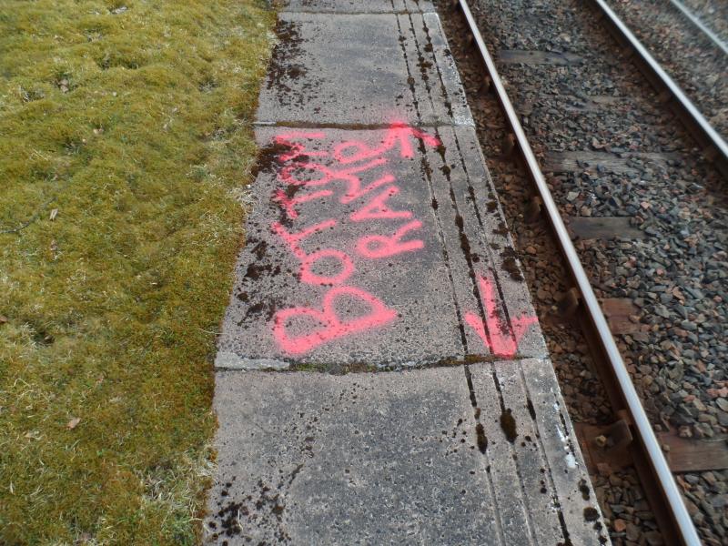 Works on the disused platform side at Dingwall: Photo of Works on the disused platform side at Dingwall