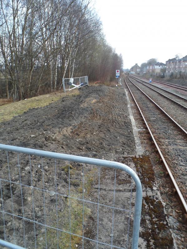 Works on the disused platform side at Dingwall: Photo of Works on the disused platform side at Dingwall