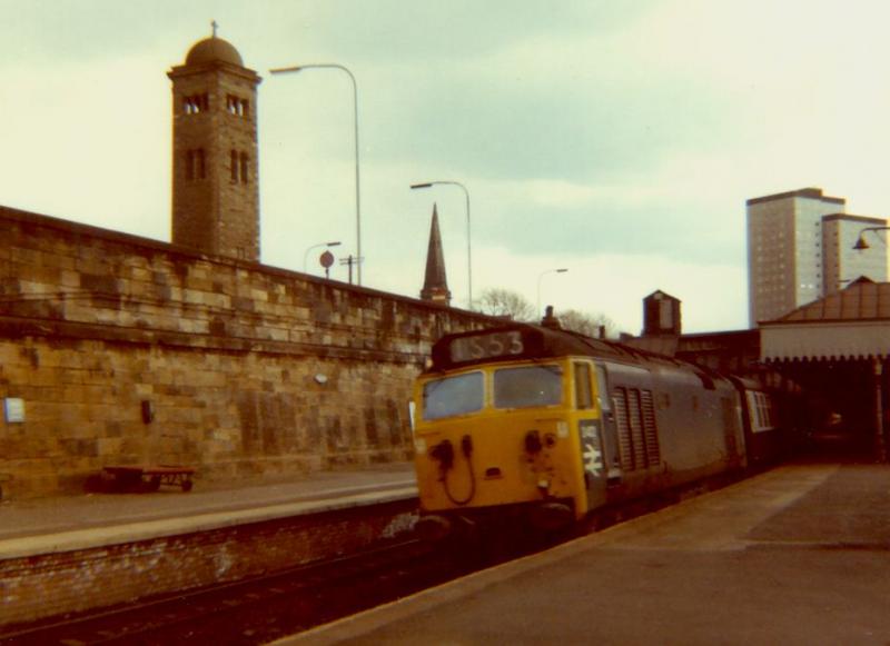 Heading for Perth: D402 at Motherwell with the 0925 Crewe to Perth in April 1970. Photo of Heading for Perth