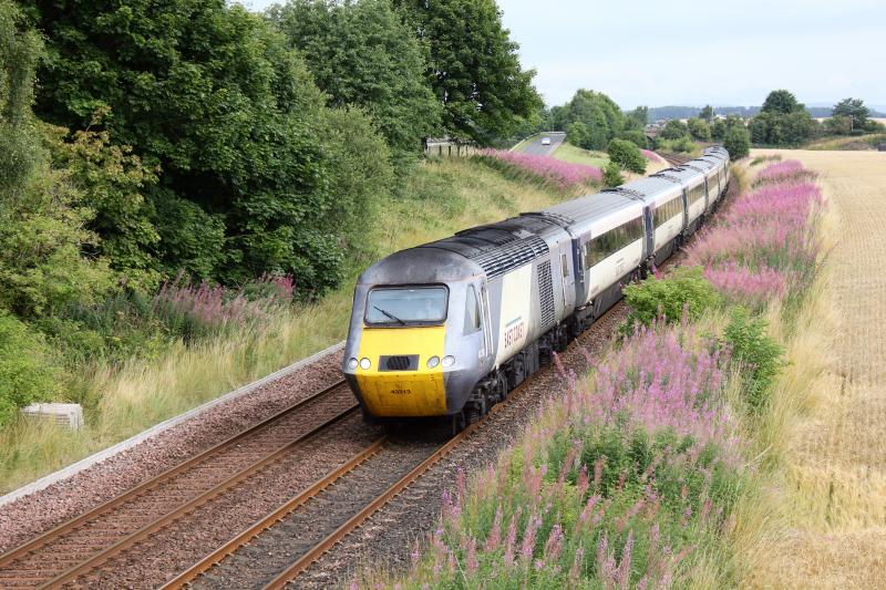 43313 leading Inverness to London Kings Cross 07/08/2013: Chieftain heading south on a fine sunny morning Photo of 43313 leading Inverness to London Kings Cross 07/08/2013