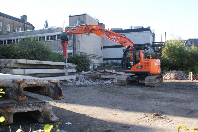 The Shore Road old deck sections getting recycled: The Shore Road old deck sections getting recycled in the vacant land across the road from Stirling station. 10.09.13 Photo of The Shore Road old deck sections getting recycled
