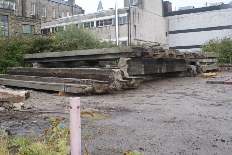 The remains of Spans 1, 2 and 3 of Shore Road's deck await recycling: The remains of Spans 1, 2 and 3 of Shore Road's deck await recycling. 15.09.13 Photo of The remains of Spans 1, 2 and 3 of Shore Road's deck await recycling