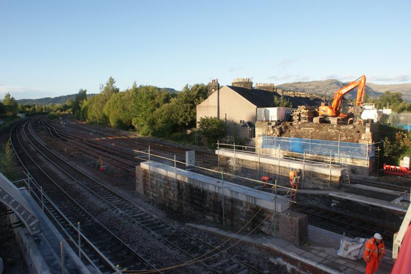 Shore Road Piers 1 and 2 have now got their cills.: Shore Road Piers 1 and 2 cills are now in place. 15.09.13 Photo of Shore Road Piers 1 and 2 have now got their cills.