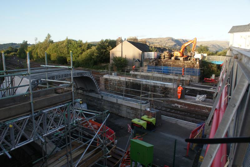 Looking across the tracks from the footbridge at Shore Road: Looking across the tracks from the footbridge at Shore Road. 15.09.13 Photo of Looking across the tracks from the footbridge at Shore Road