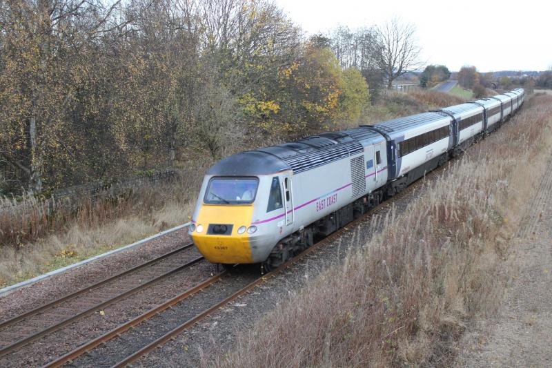 43367 leading Chieftain_Inverness to Kings Cross: Luncarty 21/11/2013 Photo of 43367 leading Chieftain_Inverness to Kings Cross