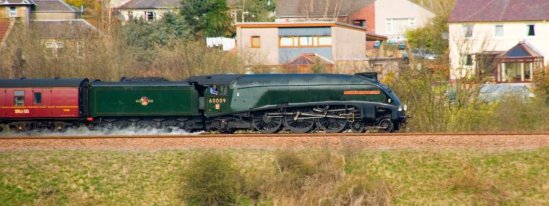60009: 60009 heads north at Cupar with the North Briton 13/04/8 Photo of 60009