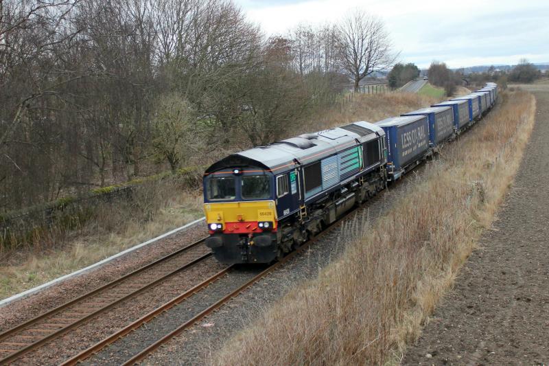 Inverness_Mossend: 66428 passing Luncarty en route to Perth Photo of Inverness_Mossend