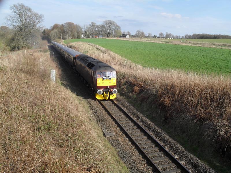 Royal Scotsman: First Train of the season approaching Kingswood Tunnel Between Stanley and Dunkeld Photo of Royal Scotsman