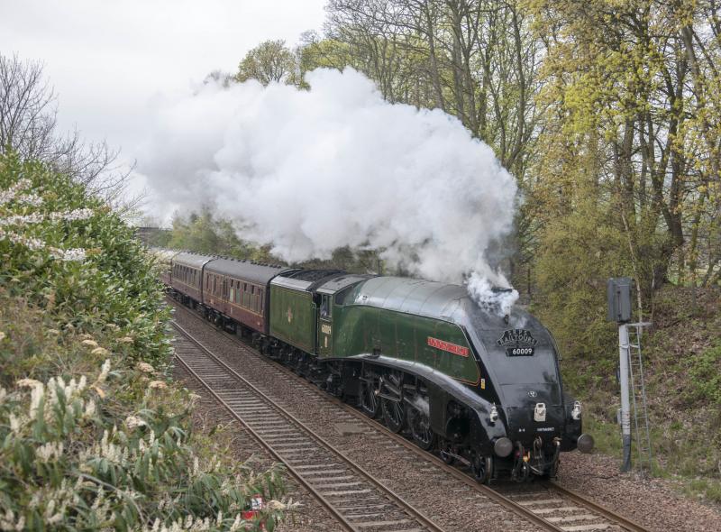 60009 on SRPS tour 27.4.14: 60009 passing Dalgety Bay on morning run of SRPS tour Photo of 60009 on SRPS tour 27.4.14