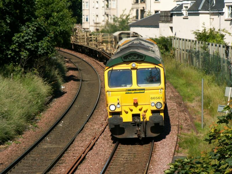 66561: 66561 on 6Y26 at Morningside station
heading to Millerhill Photo of 66561