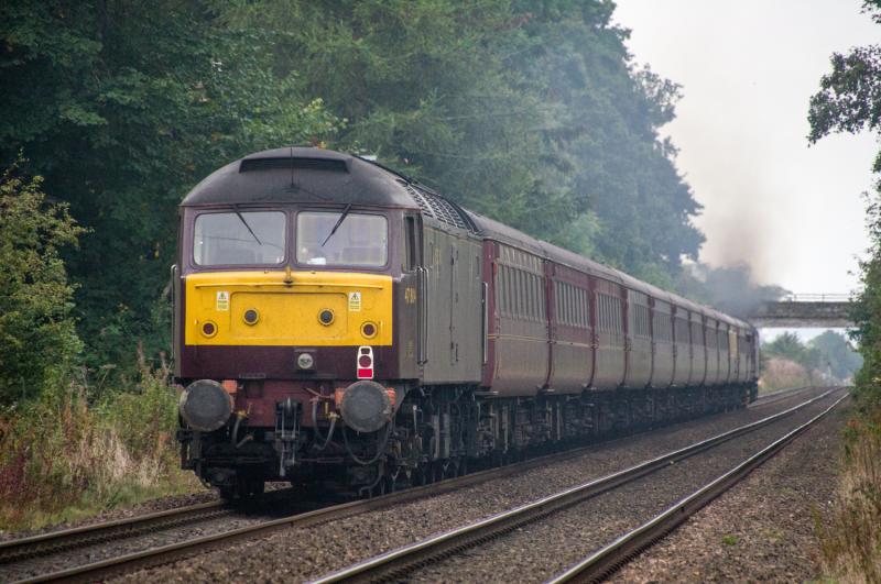 47804: 47804 on the rear of the ECS move at Forgandenny. 14/09/14. Photo of 47804