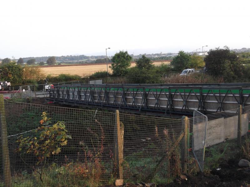 footbridge now in place one: footbridge Photo of footbridge now in place one