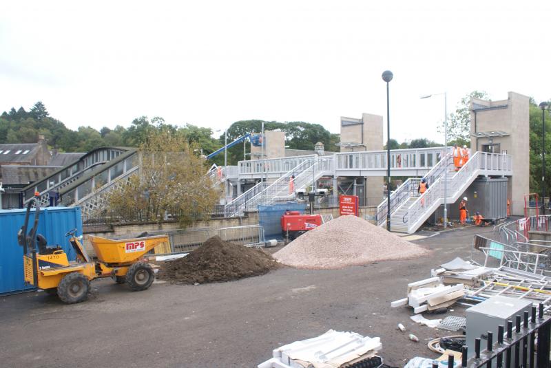 Dunblane Station's New Bridge and Lifts Almost Ready 18.09.14 001: Dunblane Station's New Bridge and Lifts Almost Ready 18.09.14 Photo of Dunblane Station's New Bridge and Lifts Almost Ready 18.09.14 001