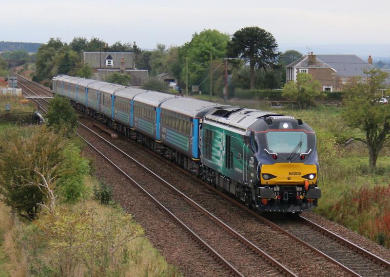 5Z13_Gleneagles_Perth: 68006 TnT 68005 on a busy morning @ Forteviot Photo of 5Z13_Gleneagles_Perth