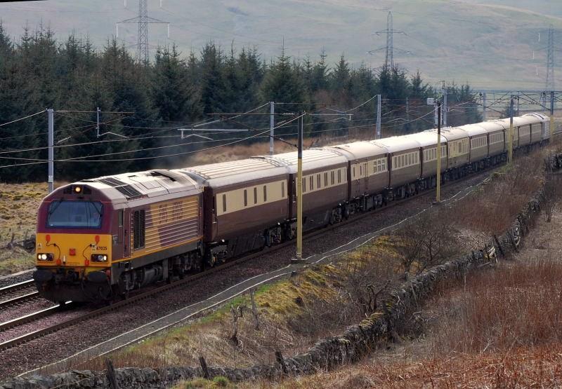 Northern belle: EWS 67025/015(DoR) head SB on NB (3/5/08) Photo of Northern belle