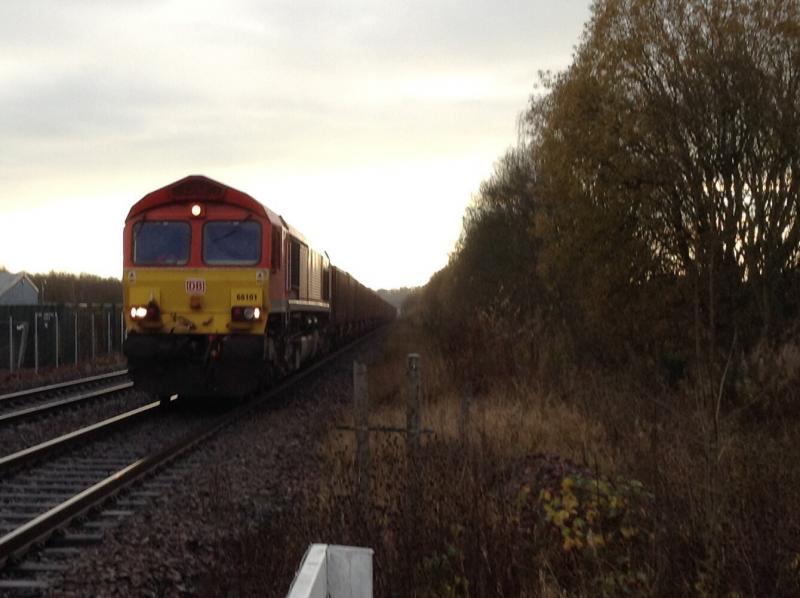Class 66: Class 66 66101 passing Stirling heading to Earlseat Hall Photo of Class 66
