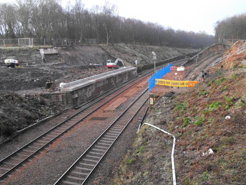 Carmuirs tunnel: Showing the completed left hand side 27th December. Photo of Carmuirs tunnel