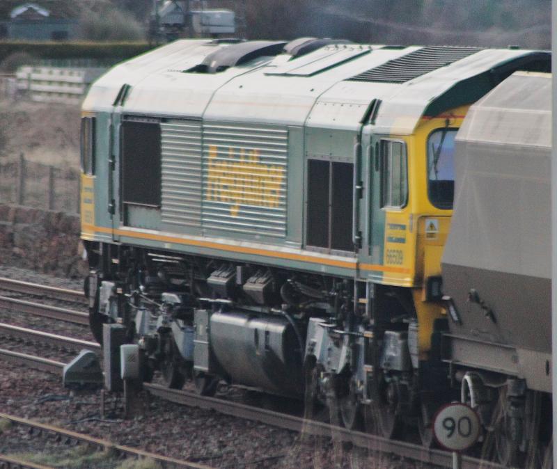 66509: passing Falkland yard Photo of 66509