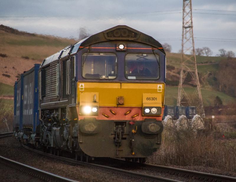 66301: 66301 on 4D47 at Forgandenny. 05/02/15 Photo of 66301