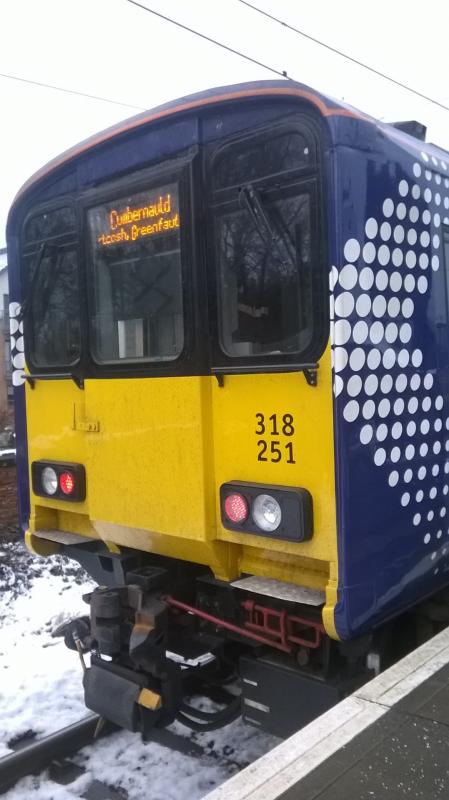 Class 318251 at Garscadden: Photo of Class 318251 at Garscadden
