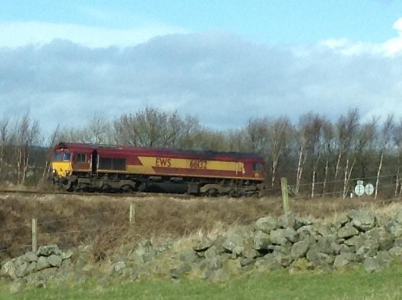 Class 66: Class 66 66132 passing Greenhill Lower on its way to Grangemouth Ineos Photo of Class 66