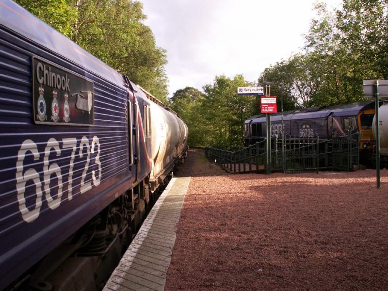 Busy Garelochead: The good old days when there was 2 trains working the North Blyth - Fort William allumina services, North and Southbound workings used to pass at Garelochead Photo of Busy Garelochead