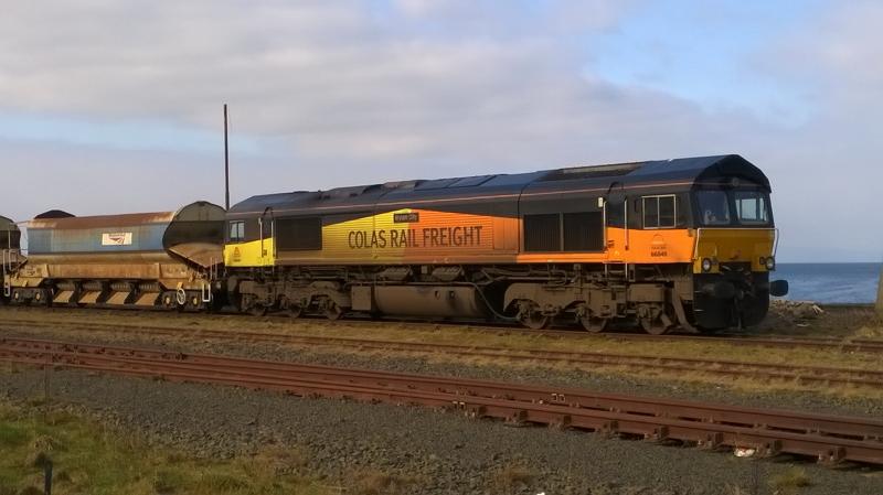 66849: At Ayr Harbour after working in on 6K11 ballast
From Carlisle Photo of 66849