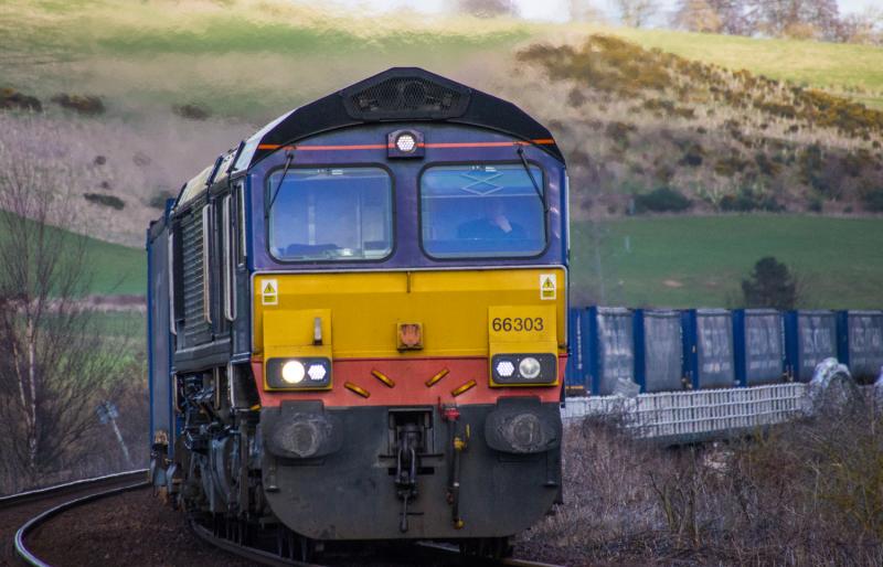 66303: 66303 on 4D47 at Forgandenny. 23/03/15. Photo of 66303