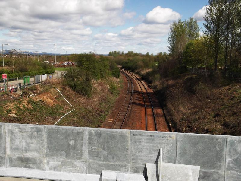 Carmuirs Aqueduct 1: The view looking North from the new Carmuirs Aqueduct towpath. Seems like we have lost this photography position as the temporary footbridge has also gone last weekend. Photo of Carmuirs Aqueduct 1
