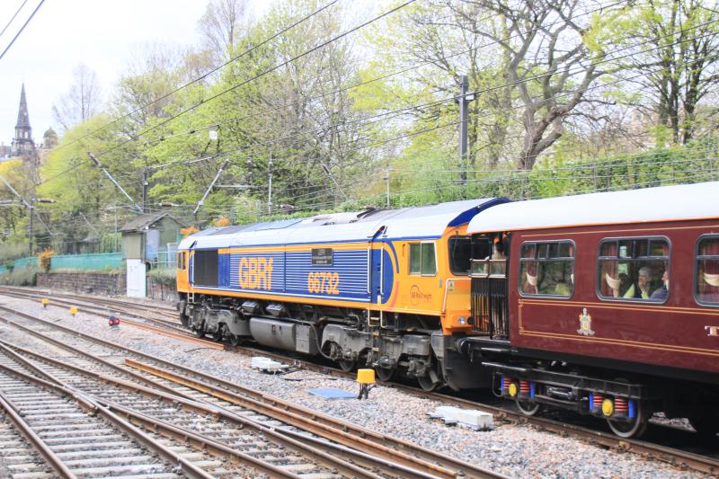 1H79: 66732 on 1H79 13.43 Edinburgh to Keith passing through Princes St. Gardens on 27/04/2015 Photo of 1H79