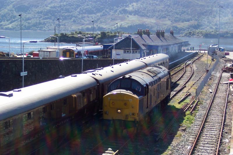 37416 at Kyle: 8th September 2004 - running round the Royal Scotsman stock (this was the Photo of 37416 at Kyle