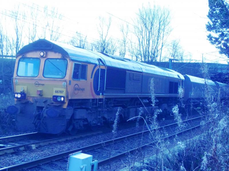 6H97: hunterston to Drax at dubbs junction kilwinning with a still dirty 66707 Photo of 6H97