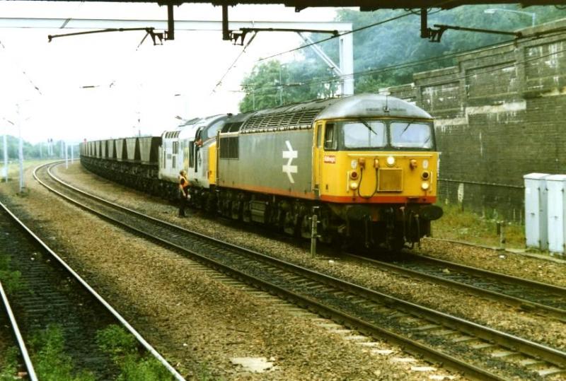 More memories: A class 37 and 56 await their turn at Carstairs for a path to Ravenstruther to load coal for C0ckenzie ? Photo of More memories