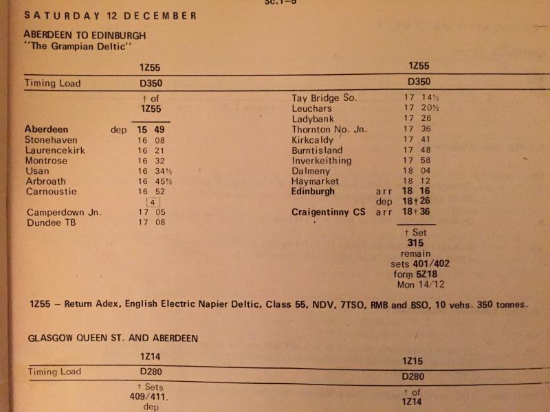 STN2: Extract from ScR Special Traffic Notice 12/12/81-18/12/81, Grampian Deltic Photo of STN2