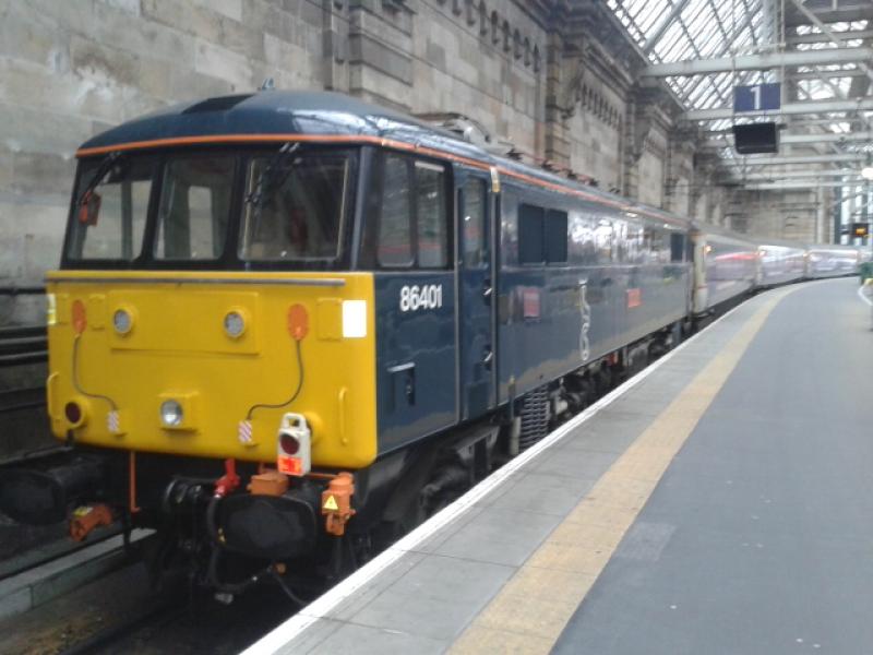 86401 at GLC : Operated 1S26 Euston to Glasgow Central on night of 17/3/2016 Photo of 86401 at GLC