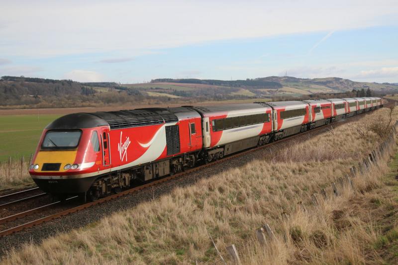 43315 leading Highland Chieftain: Passing forteviot 21/03 Photo of 43315 leading Highland Chieftain
