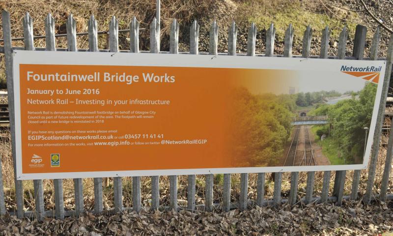 Fountainwell Road Bridge to be demolished: The blue Road Bridge at the top of the Cowlairs Incline set to be Demolished Photo of Fountainwell Road Bridge to be demolished