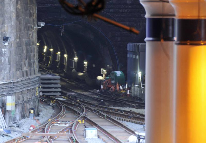 Part Tunnel Throat Track Layout: 10th May Point work at tunnel Throat Photo of Part Tunnel Throat Track Layout